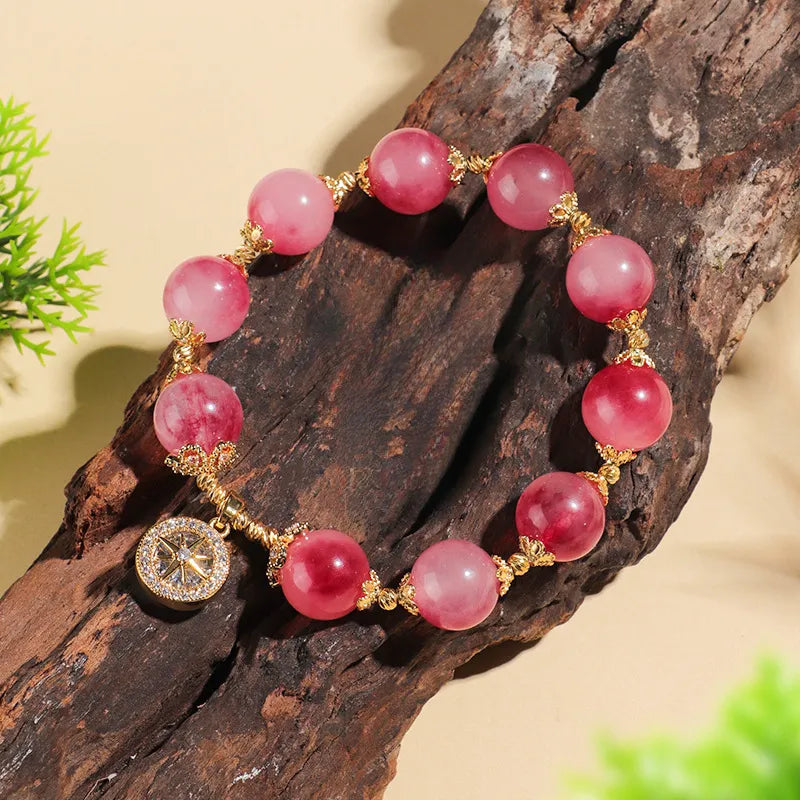 バラの女王クリスタルブレスレット