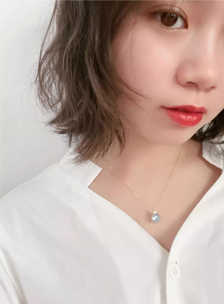 淡水大白珍珠正圓強光王妃款ペンダント