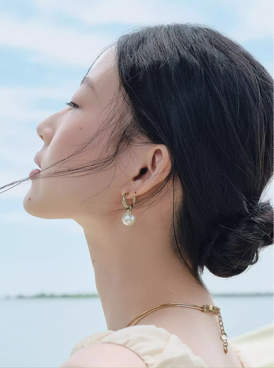 真珠イヤリング