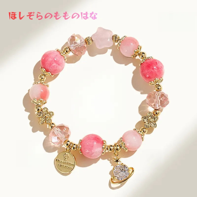 バラの女王クリスタルブレスレット